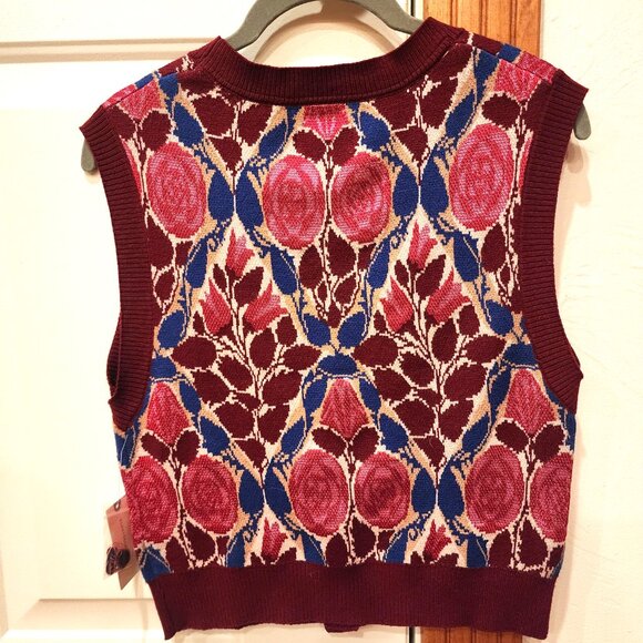 NWT Anthropologie Maeve floral sweater vest, S - Picture 2 of 3